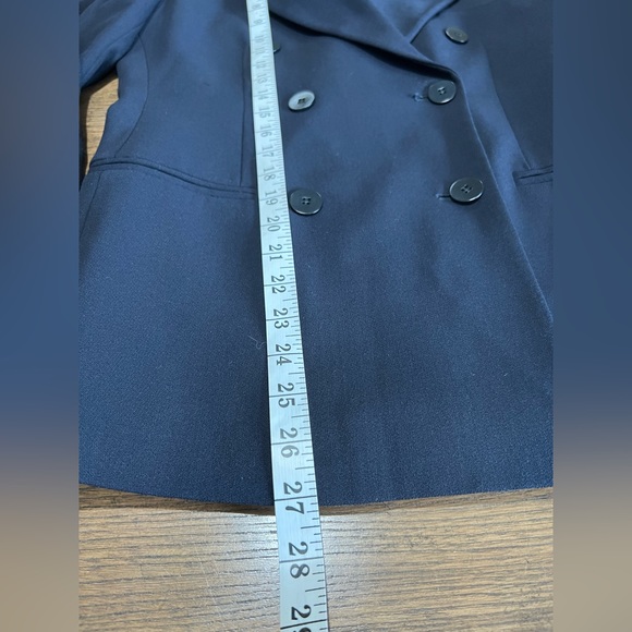 Giorgio Armani Womens Double Breasted Wool Blazer Dark Blue Size 6 - Picture 10 of 11